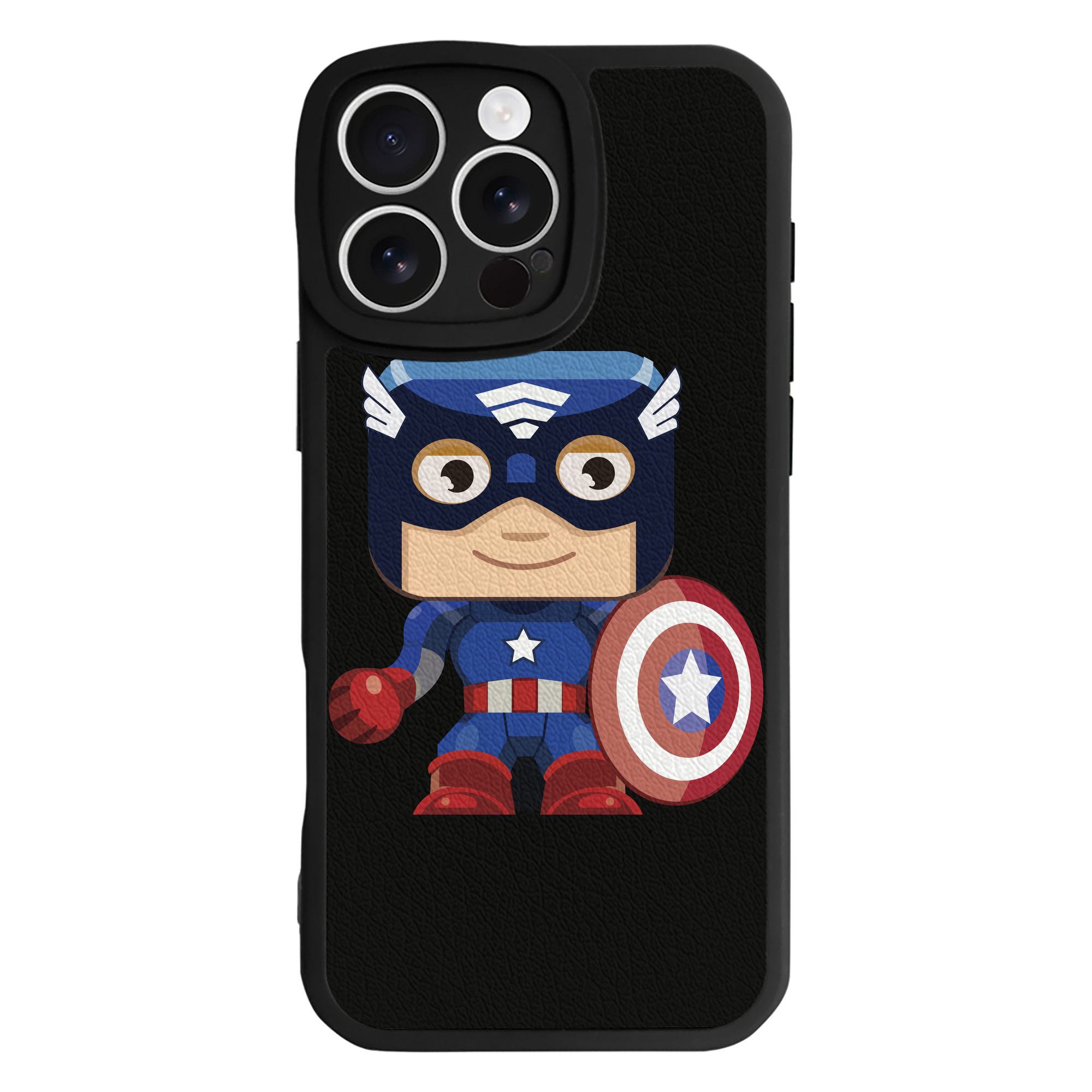 （画像用） アベンジャーズ The Avengers 【iPhone 16シリーズ対応】シリコンスマホケース（レザー調） 材質：シリコン